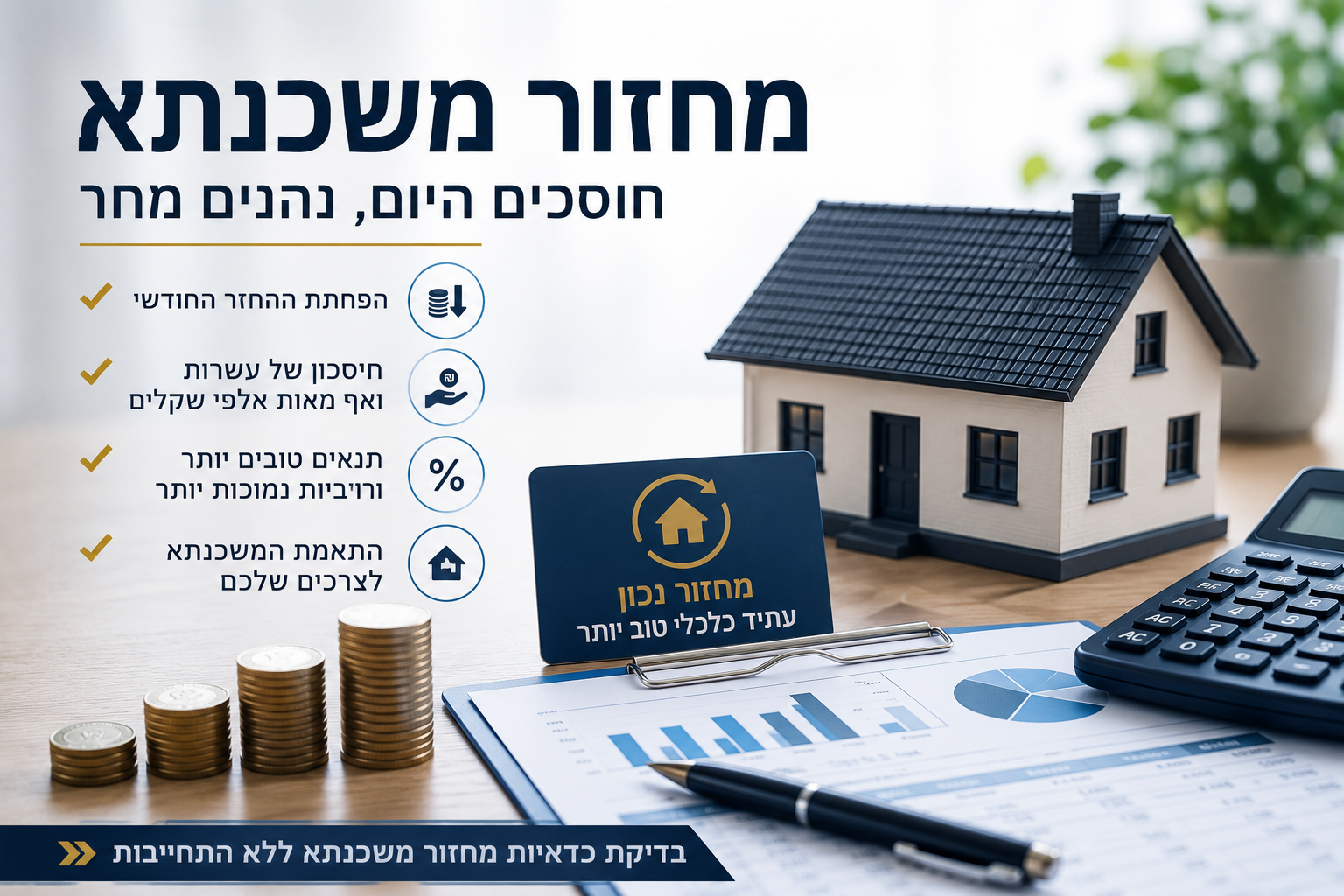 מחזור משכנתא – איך לחסוך עשרות ואף מאות אלפי שקלים בהחזרי המשכנתא